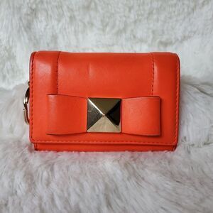 Kate Spade Bow Terrace Darla Orange Keychain Wallet